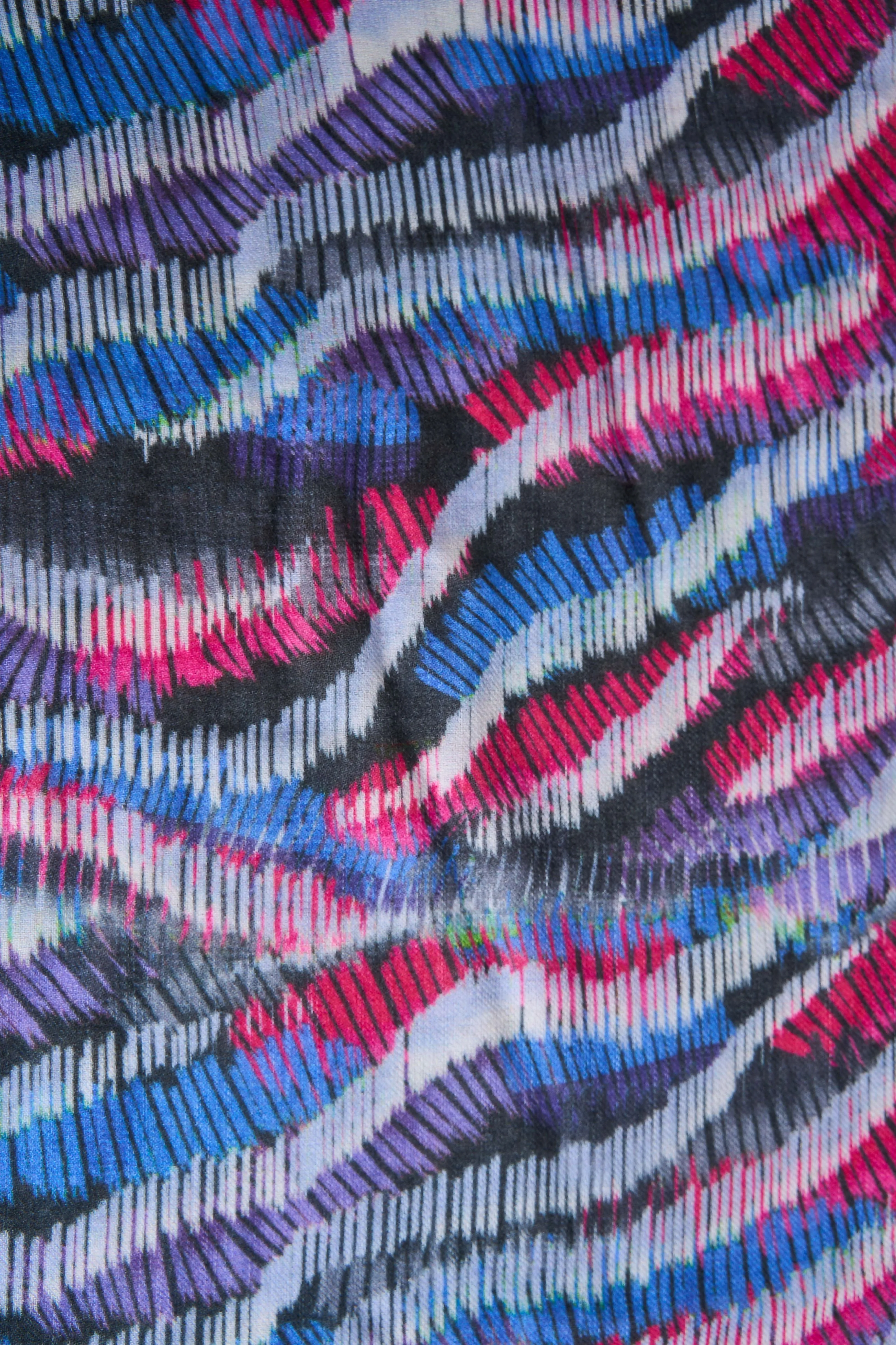 Multi Colour Line Wool Scarf