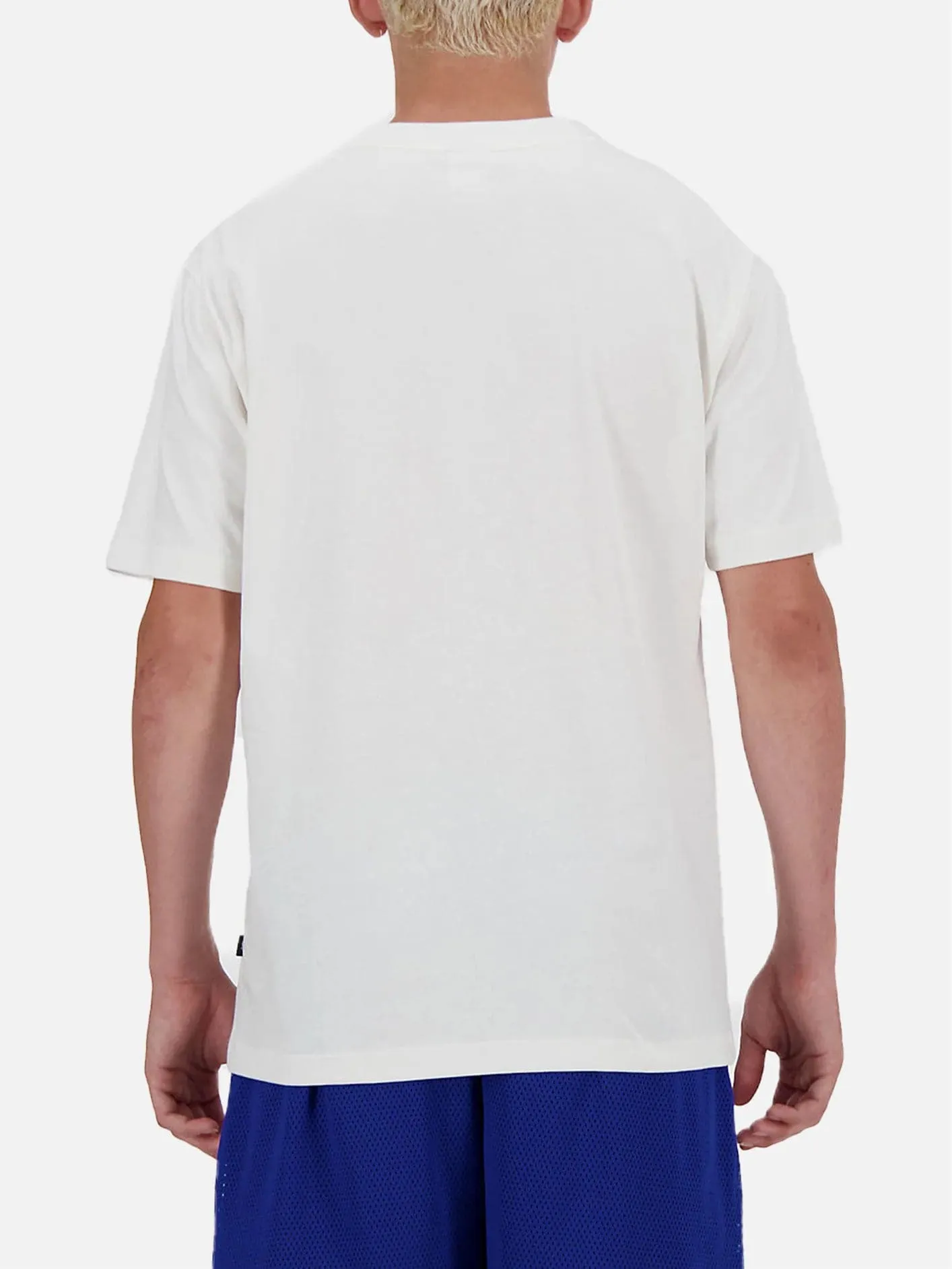 NEW BALANCE NB Athletics Baseball Style Relaxed Tee  - White/Vision Blue