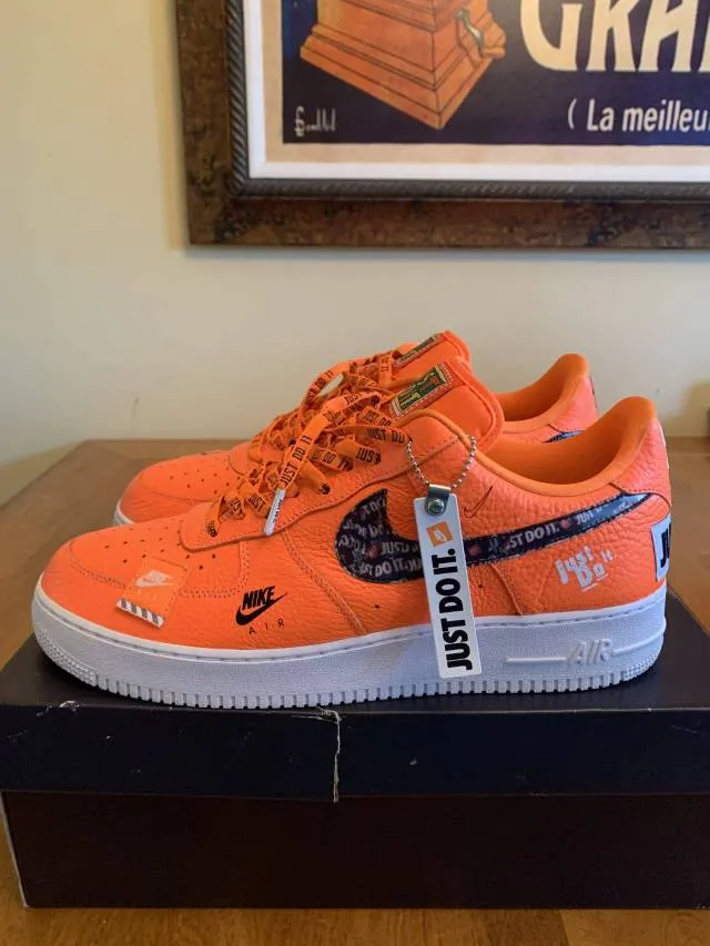 Nike Air Force 1 Low Premium Just Do It Orange size 13