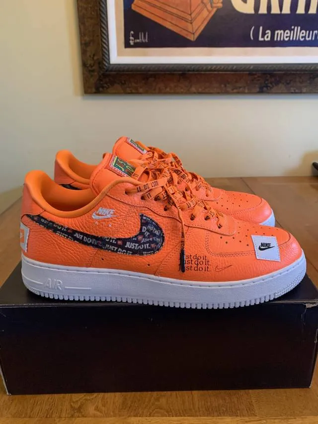 Nike Air Force 1 Low Premium Just Do It Orange size 13