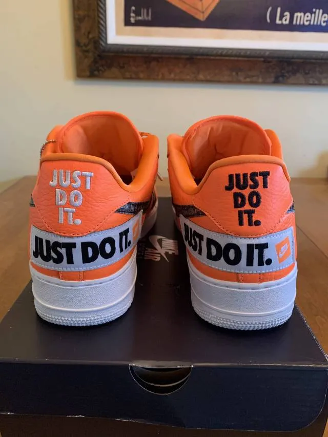 Nike Air Force 1 Low Premium Just Do It Orange size 13