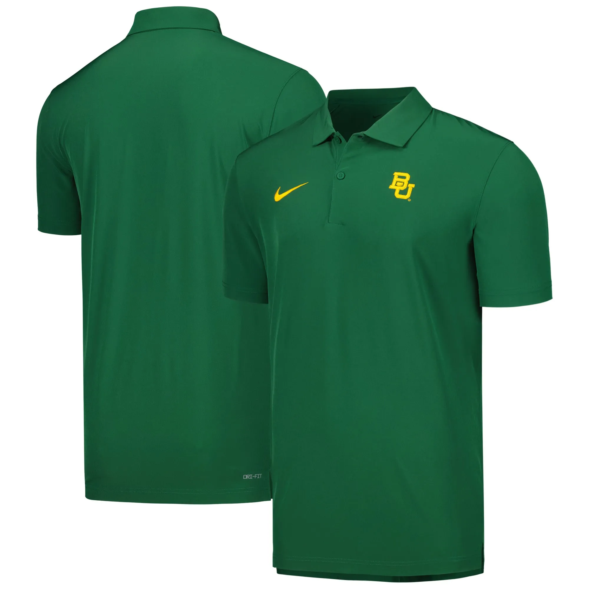 Nike Baylor Bears Green Sideline Polo