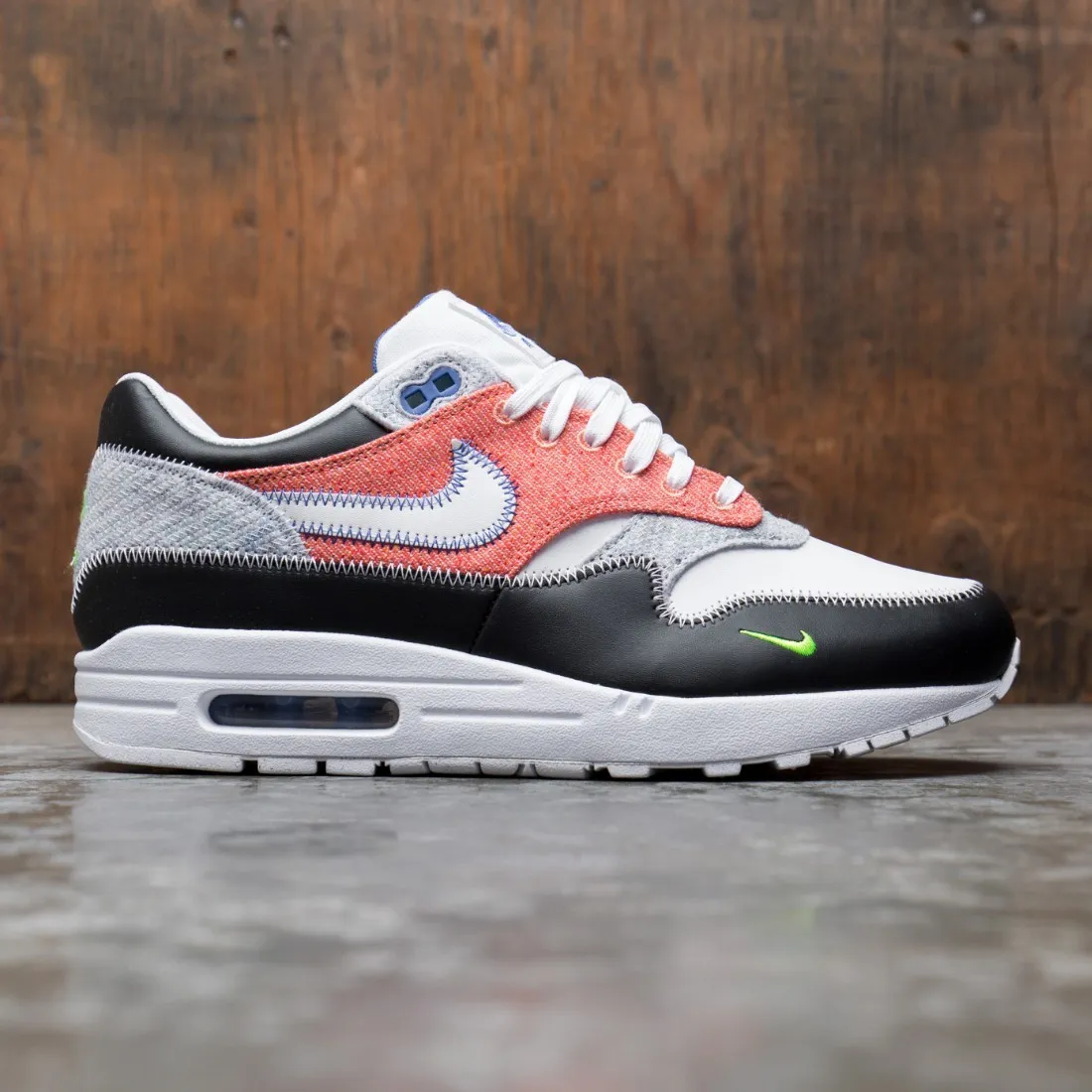 Nike Men Air Max 1 (white / game royal-black-electric green)