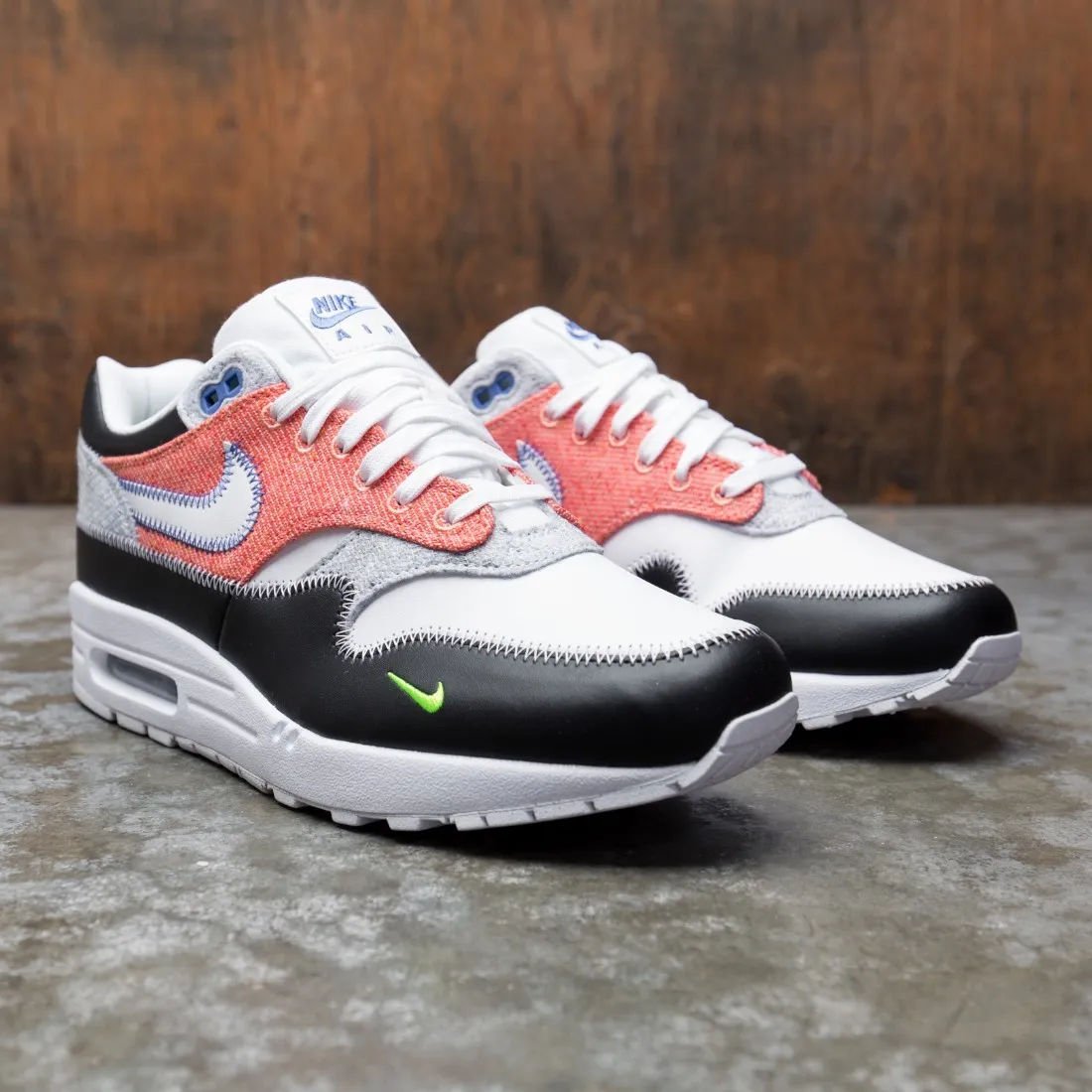 Nike Men Air Max 1 (white / game royal-black-electric green)