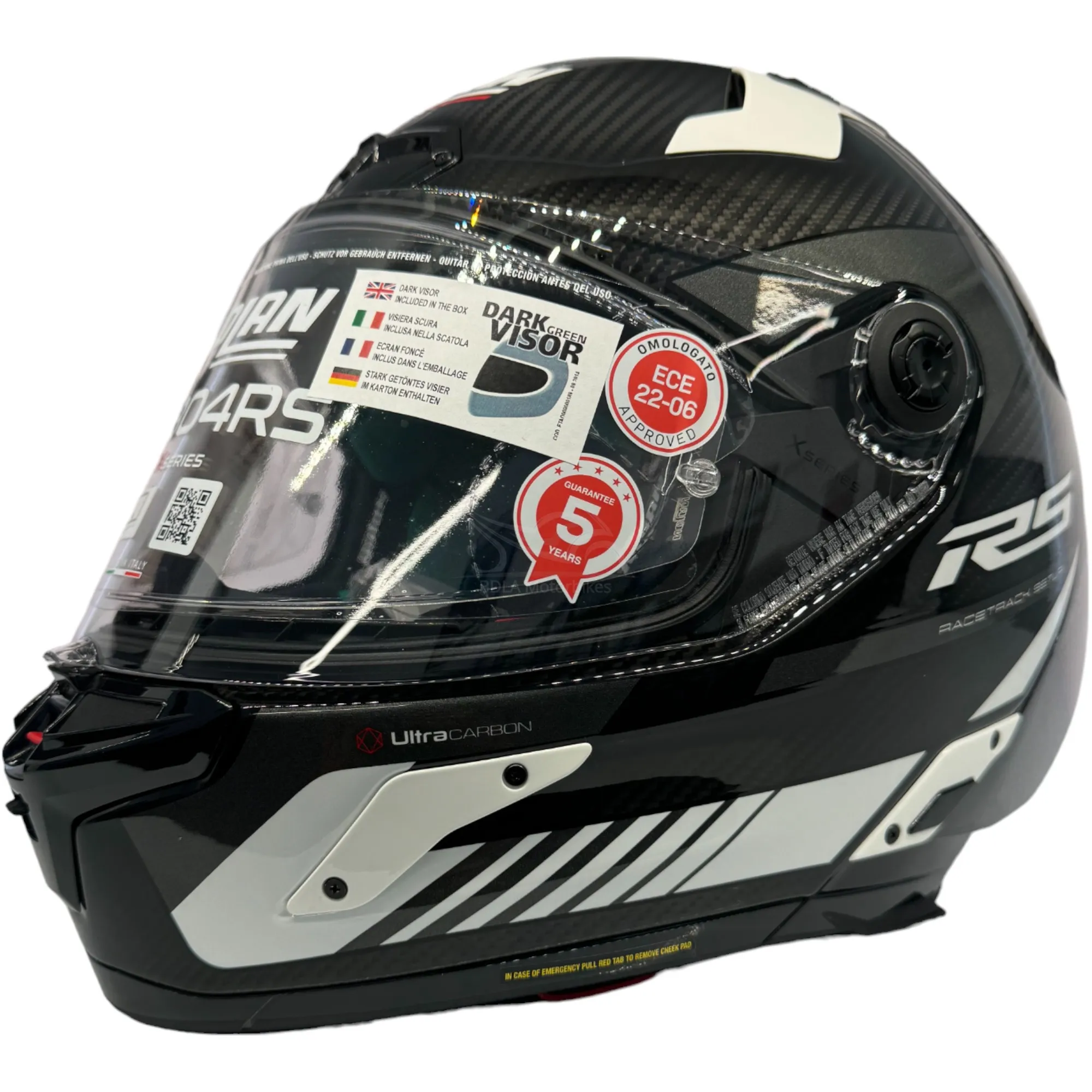 Nolan X-804 RS UC Hot Lap Helmet - White