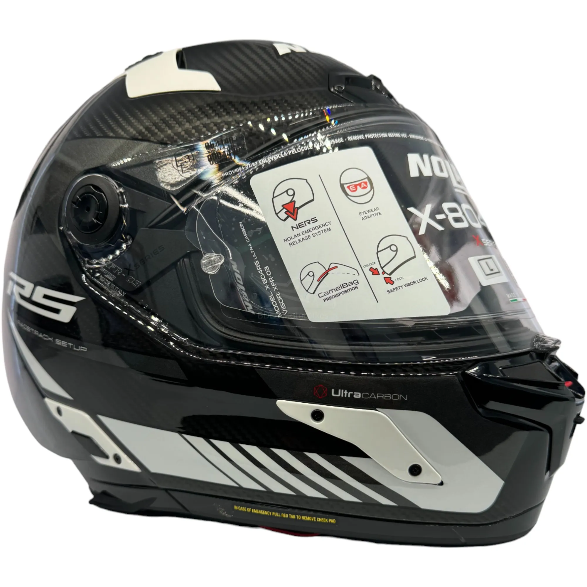 Nolan X-804 RS UC Hot Lap Helmet - White