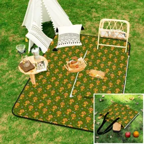 Orange Bird Zipper Picnic Mat