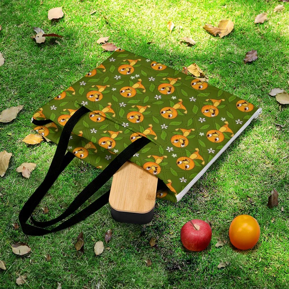 Orange Bird Zipper Picnic Mat