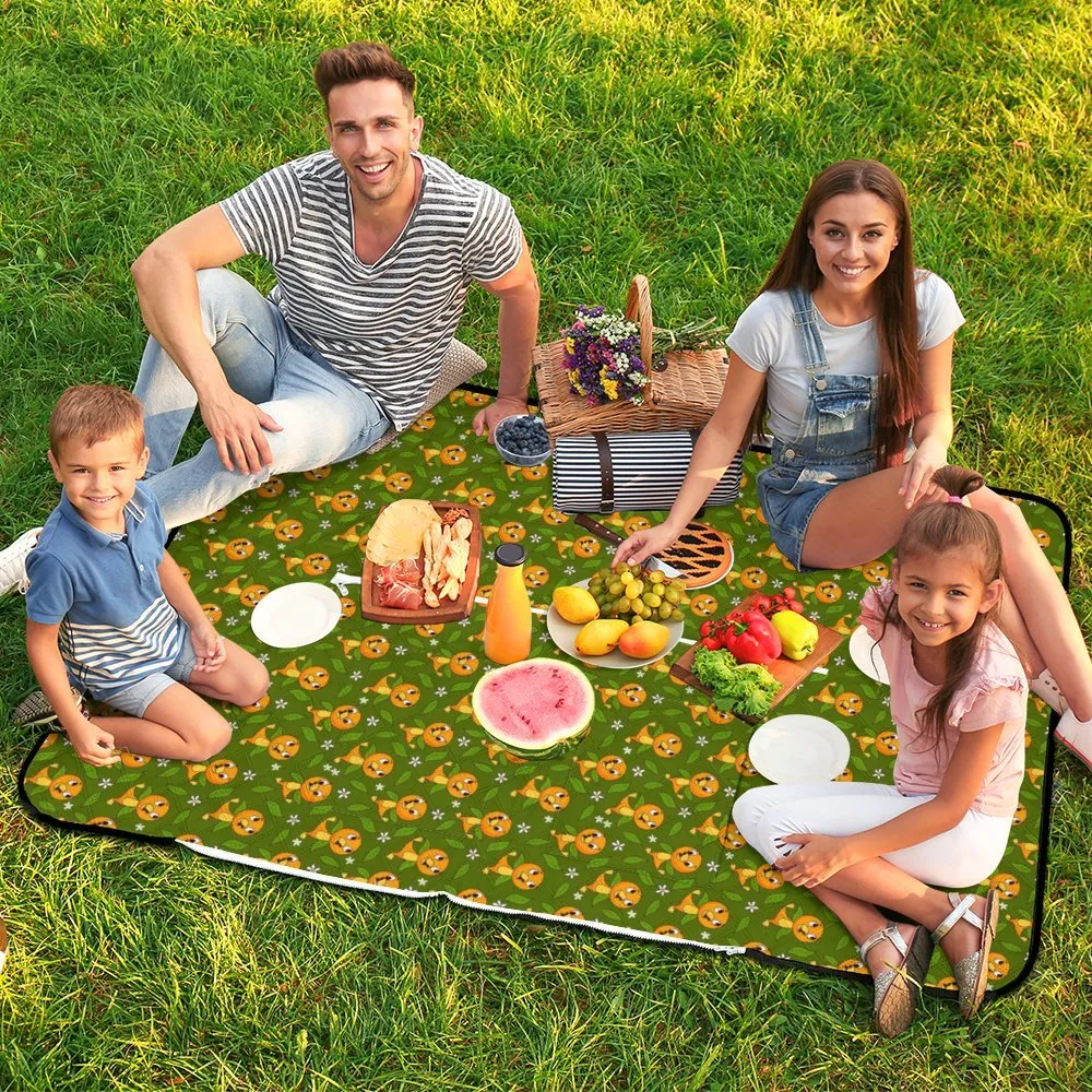 Orange Bird Zipper Picnic Mat