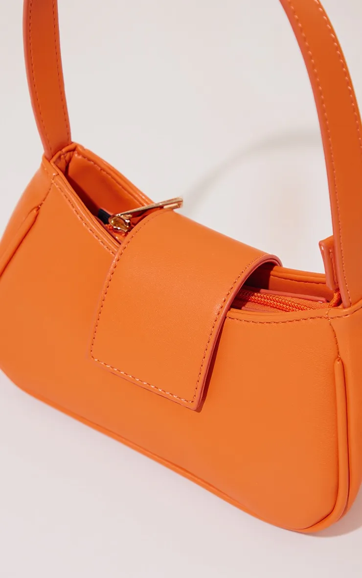 Orange Tab Detail Mini Shoulder Bag