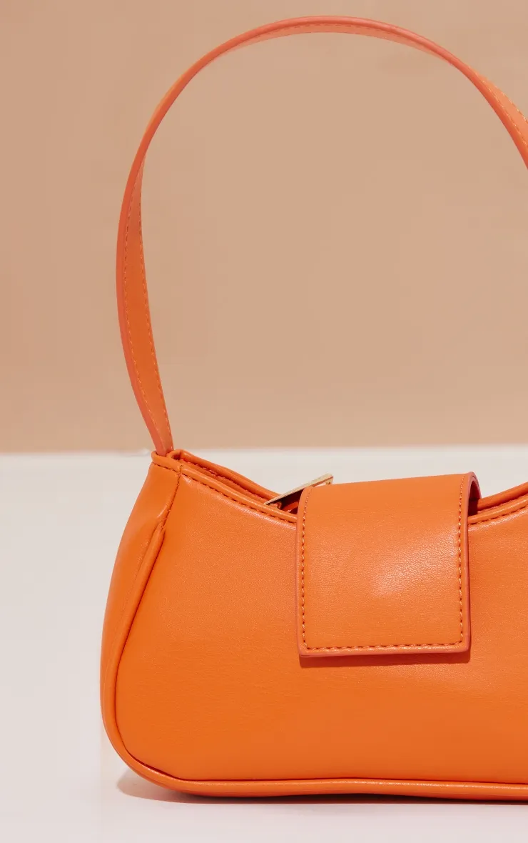 Orange Tab Detail Mini Shoulder Bag