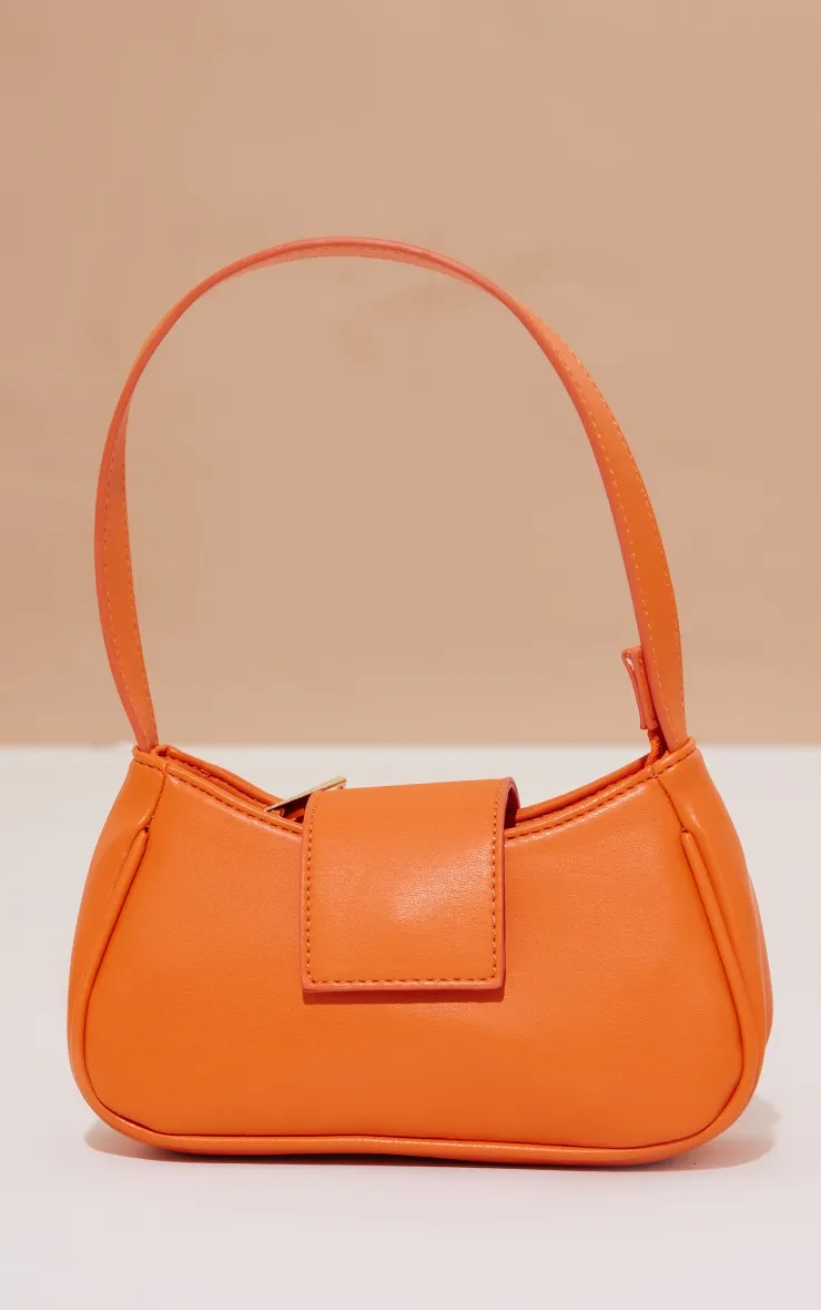 Orange Tab Detail Mini Shoulder Bag