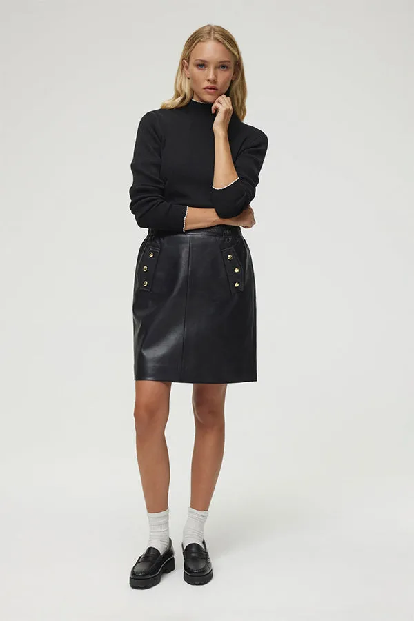 PabloYSSAMBRE SHORT LEATHER SKIRT