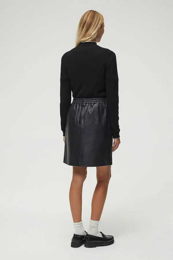 PabloYSSAMBRE SHORT LEATHER SKIRT