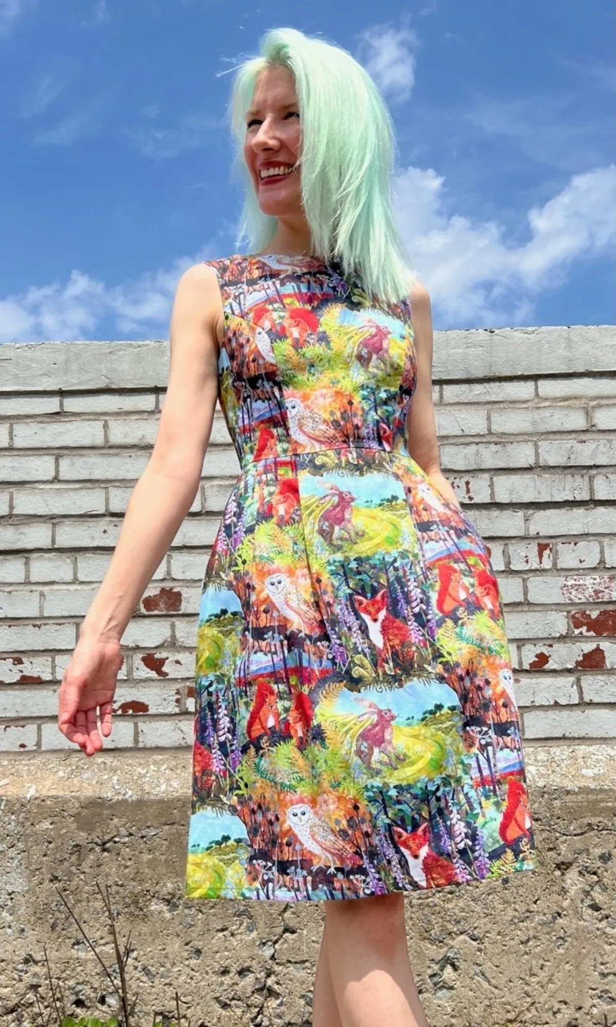 Peafowl Dress - Hedgerow