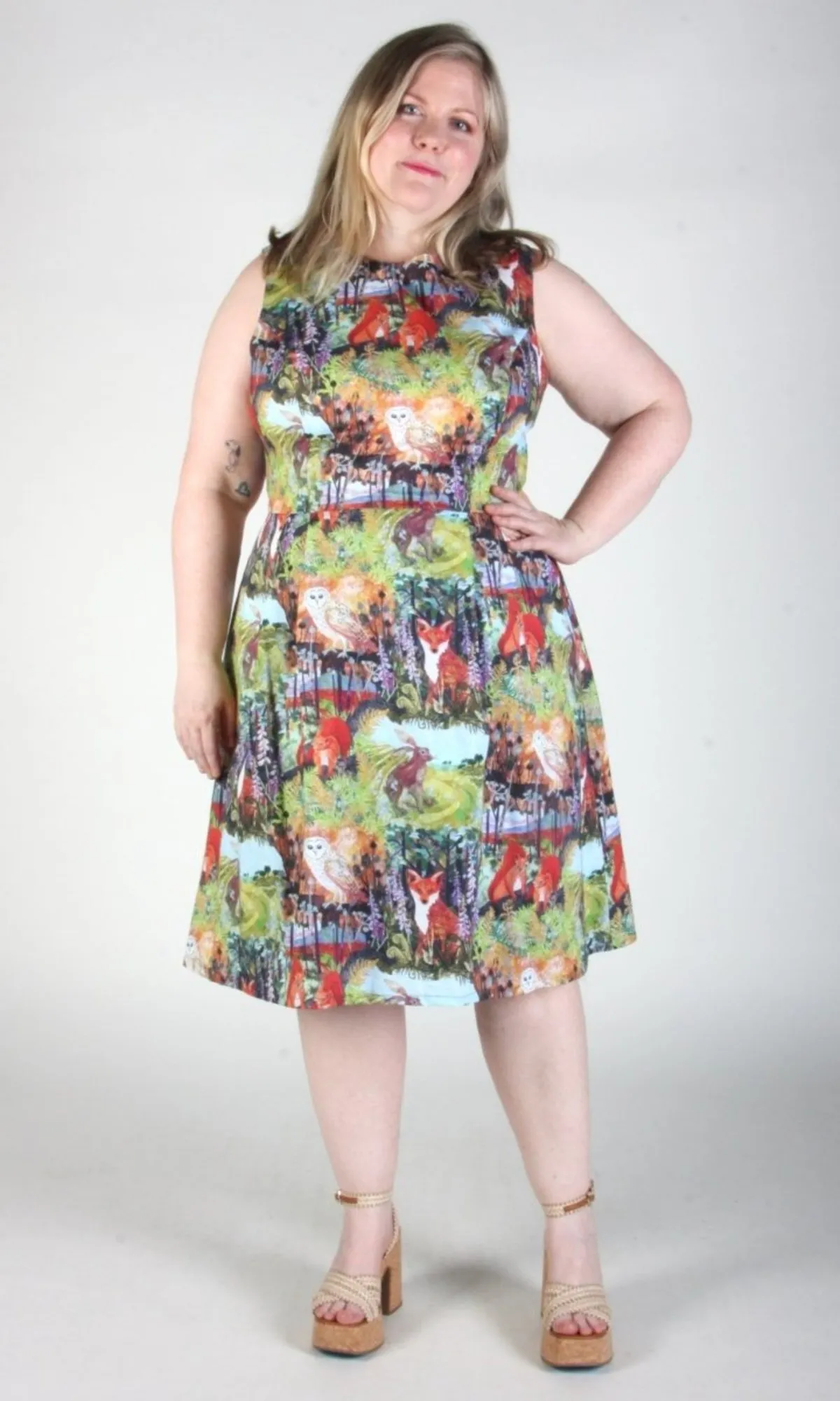 Peafowl Dress - Hedgerow