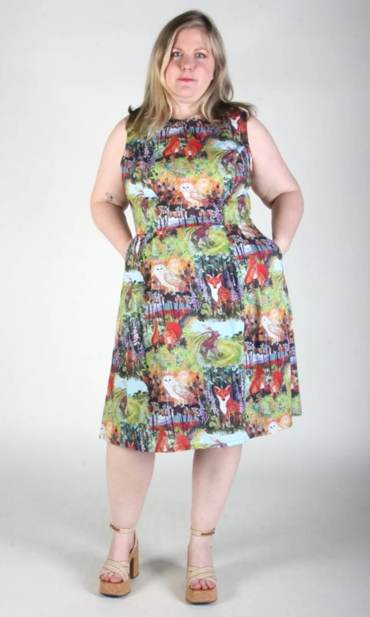 Peafowl Dress - Hedgerow