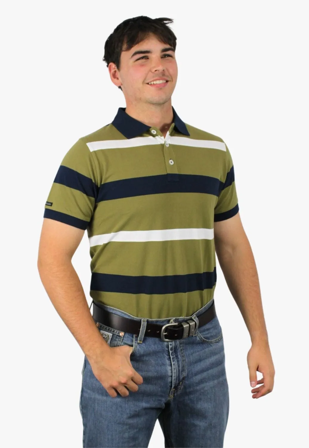 Pilbara Mens Striped Polo