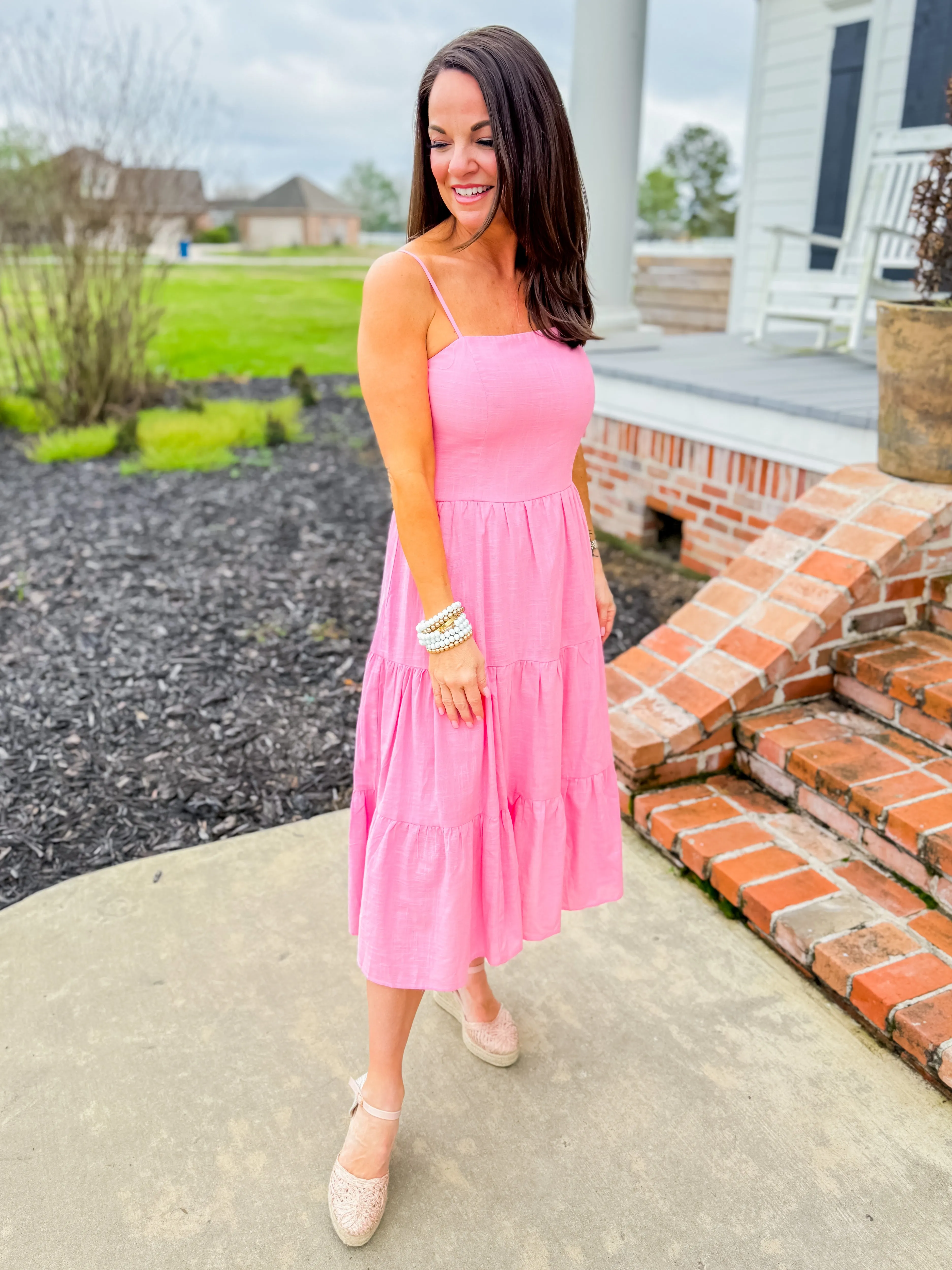 Pink Midi Dress