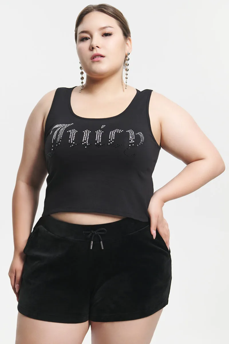 Plus-Size Ombre Bling Tank Top