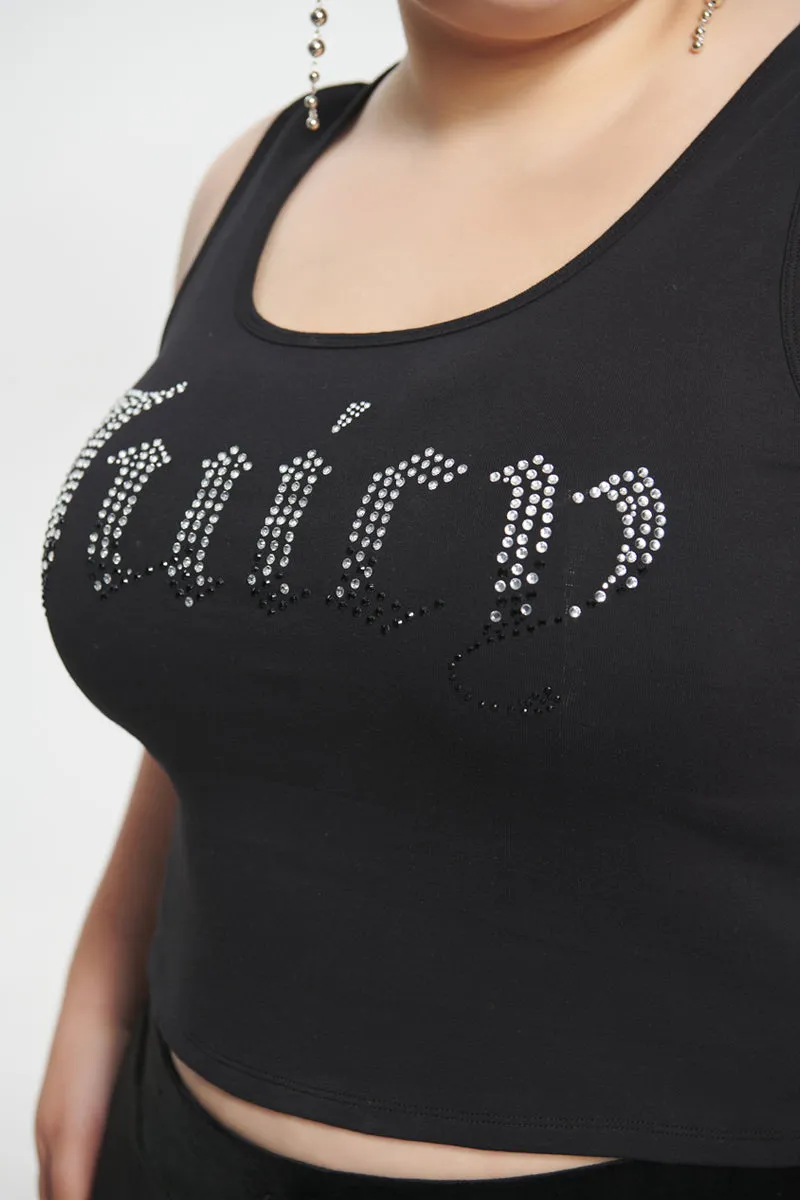 Plus-Size Ombre Bling Tank Top