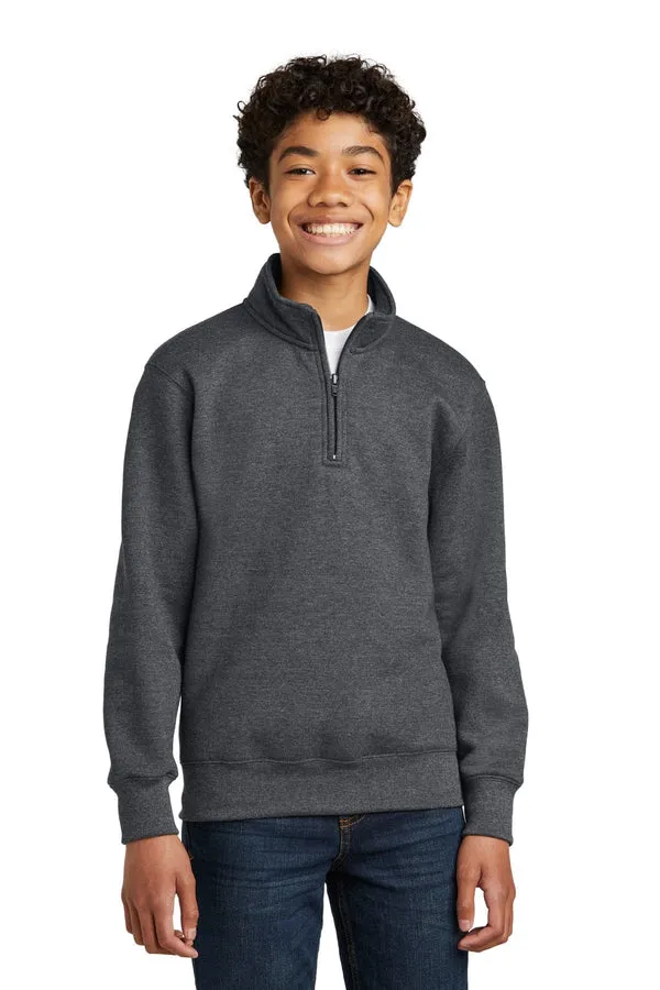 Port & Company PC78YQ: Youth Core Fleece 1/4-Zip Pullover Sweatshirt