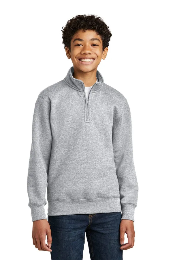 Port & Company PC78YQ: Youth Core Fleece 1/4-Zip Pullover Sweatshirt