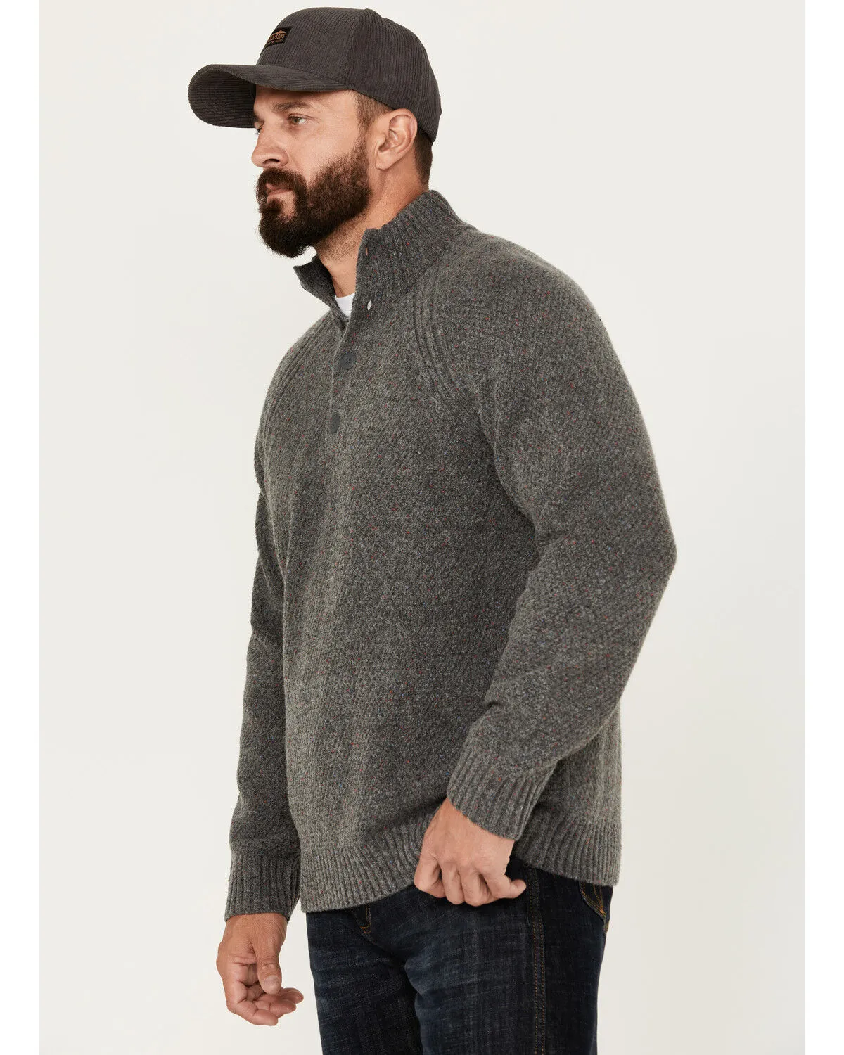 Product Name:  Brothers and Sons Men's Merino Donegal Button Pullover