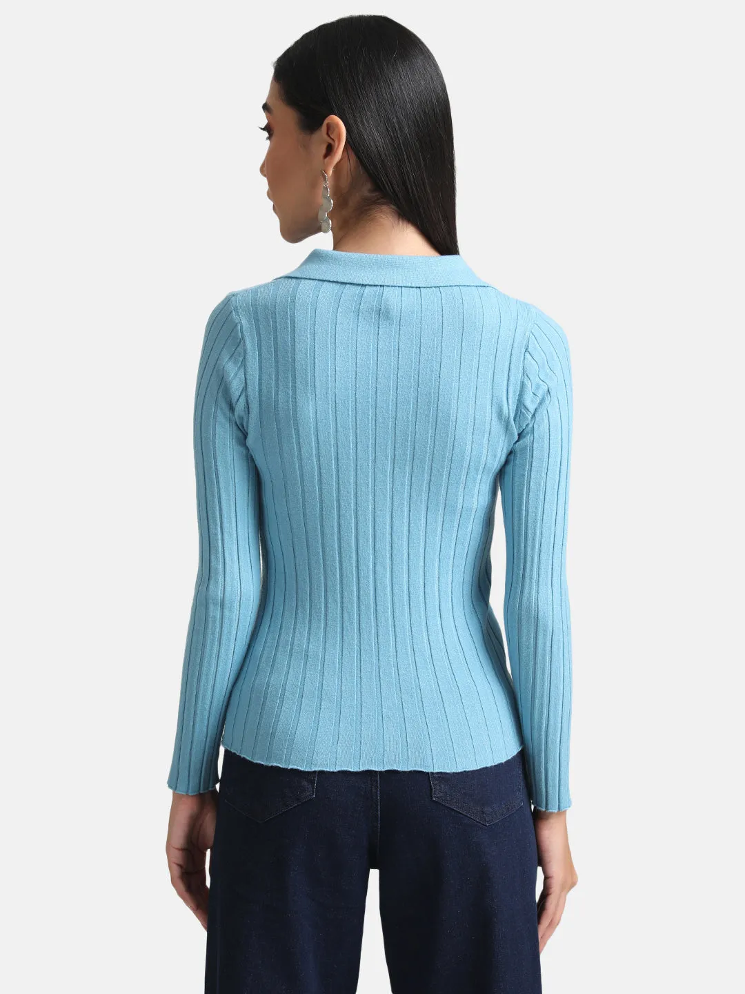 Pullover With Polo Collar