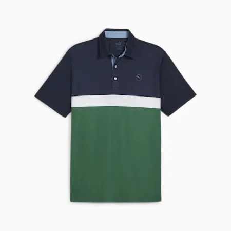 Pure Colourblock Men's Golf Polo | Vine-Deep Navy | PUMA Golf | PUMA 