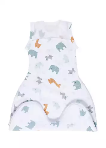 Purflo Swaddle to Sleep Baby Sleeping Bag 2.5 Tog 0 - 4 Months - Animal Safari | Grattan