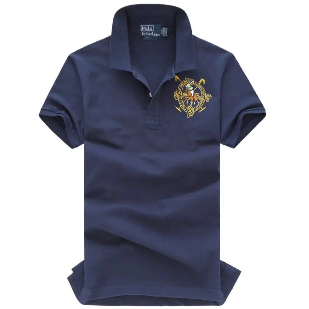 Ralph Lauren Navy Blue Crested Polo