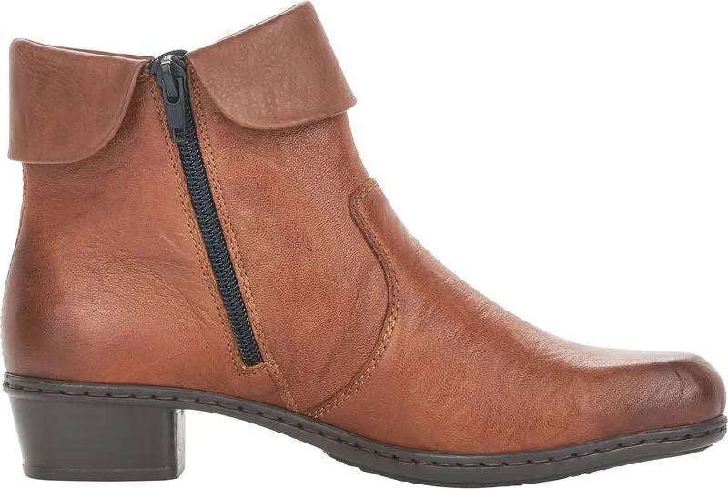 Rieker Tan Side Zip Boot