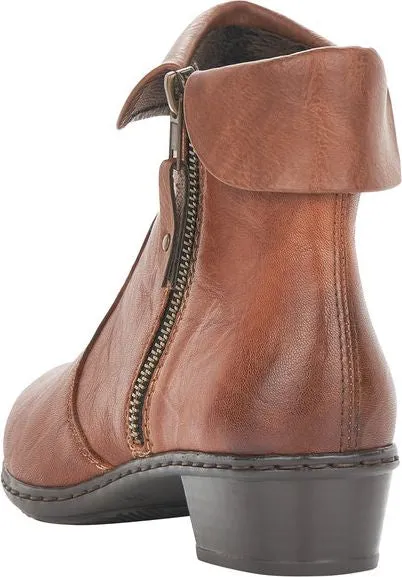 Rieker Tan Side Zip Boot