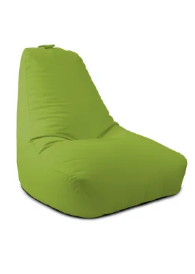 rucomfy Indoor/Outdoor Lounge Chair Olive Green Beanbag (80cm Tapering to 58cm x 97cm x 82cm, Seat Height 33cm)