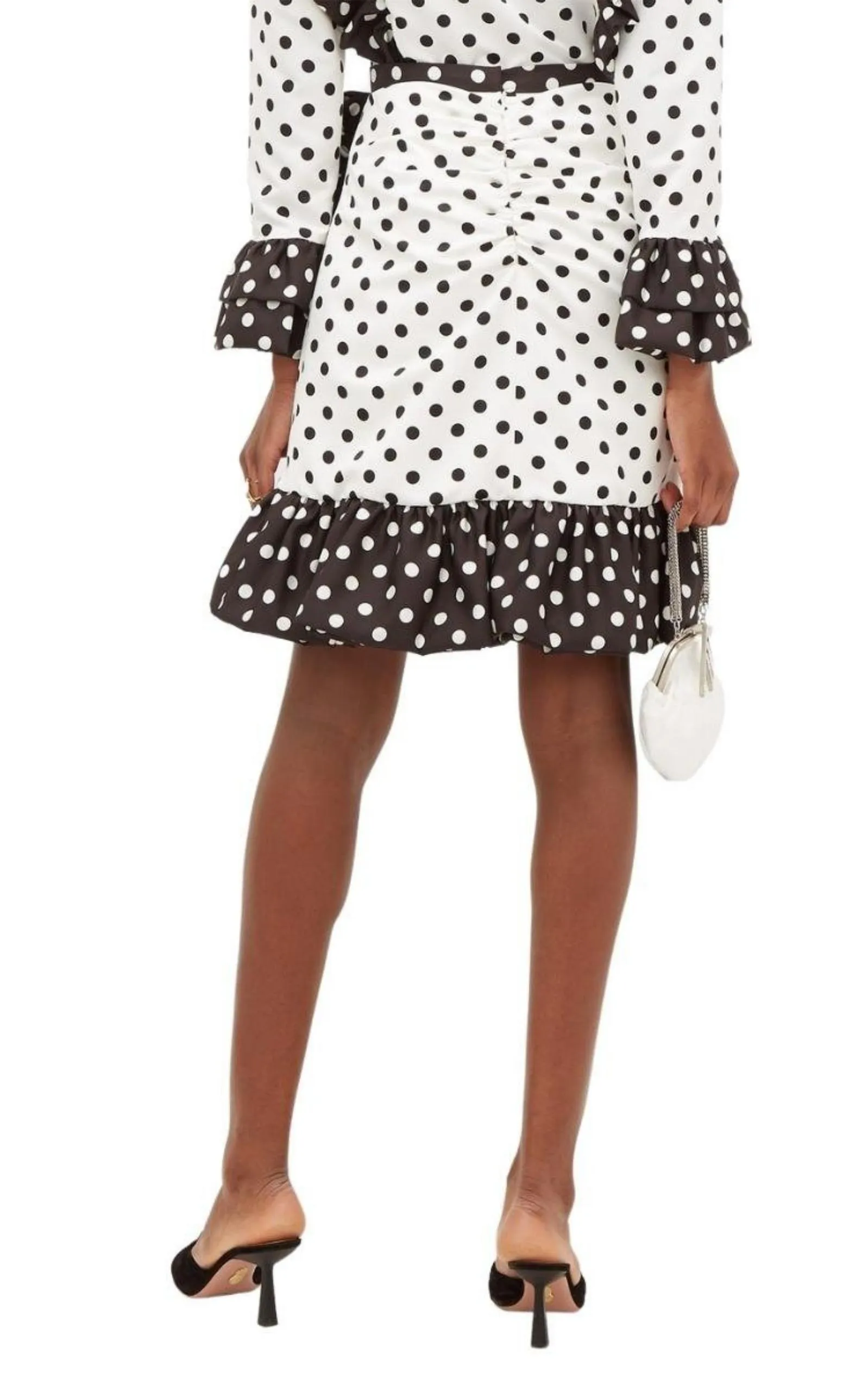 Ruffled polka-dot skirt