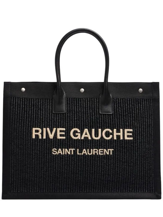 Saint Laurent Rive Gauche raffia bag