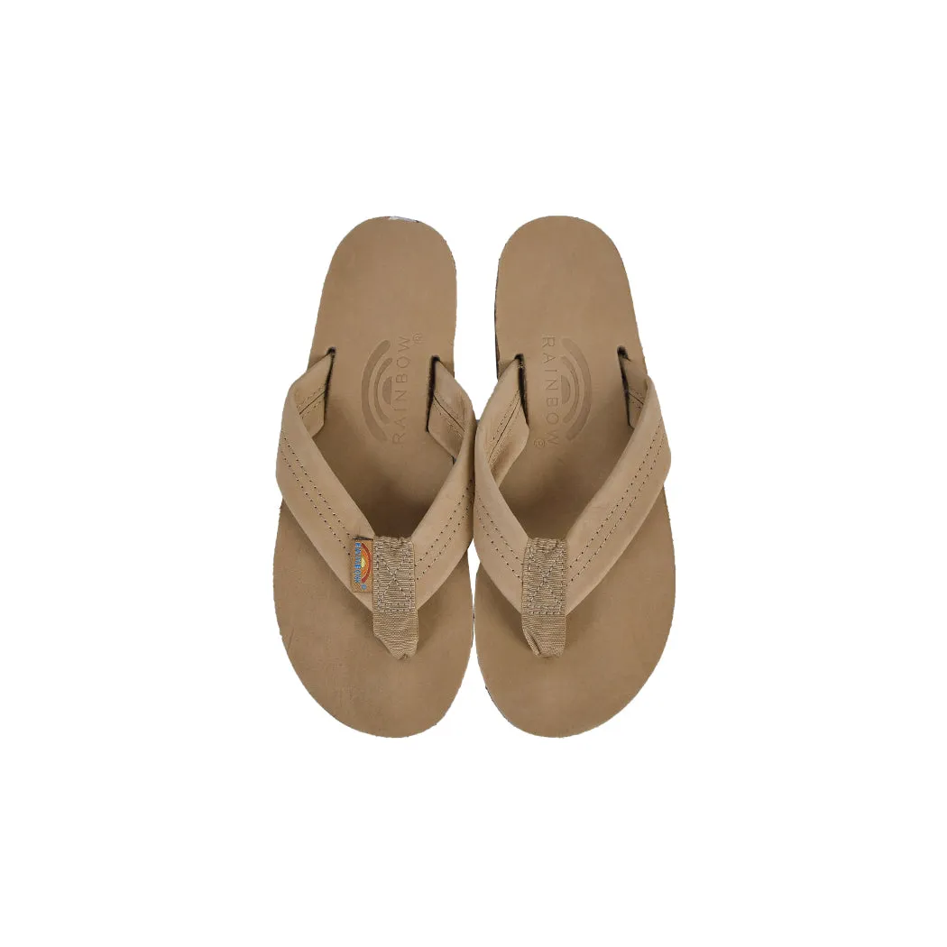 [SALE!] Rainbow Sandals Single Layer Premier Leather with Arch Support Mens - Sierra Brown