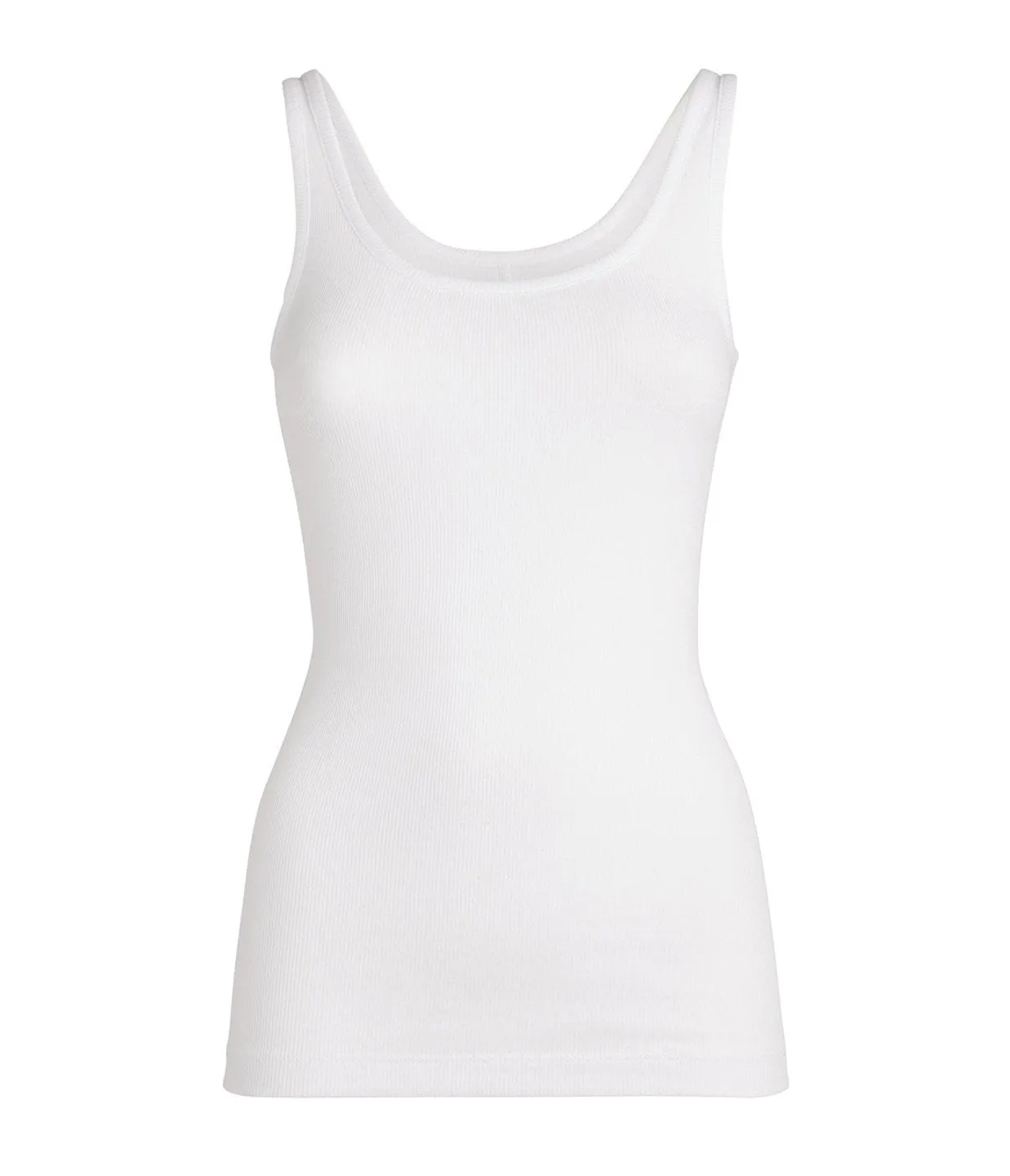 Scoop Neck Tank in White