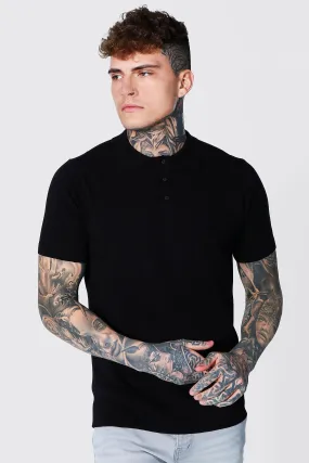 Short Sleeve Regular Fit Knitted Polo