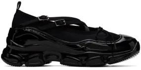 Simone Rocha Black Classic Criss Cross Tracker Ballerina Sneakers