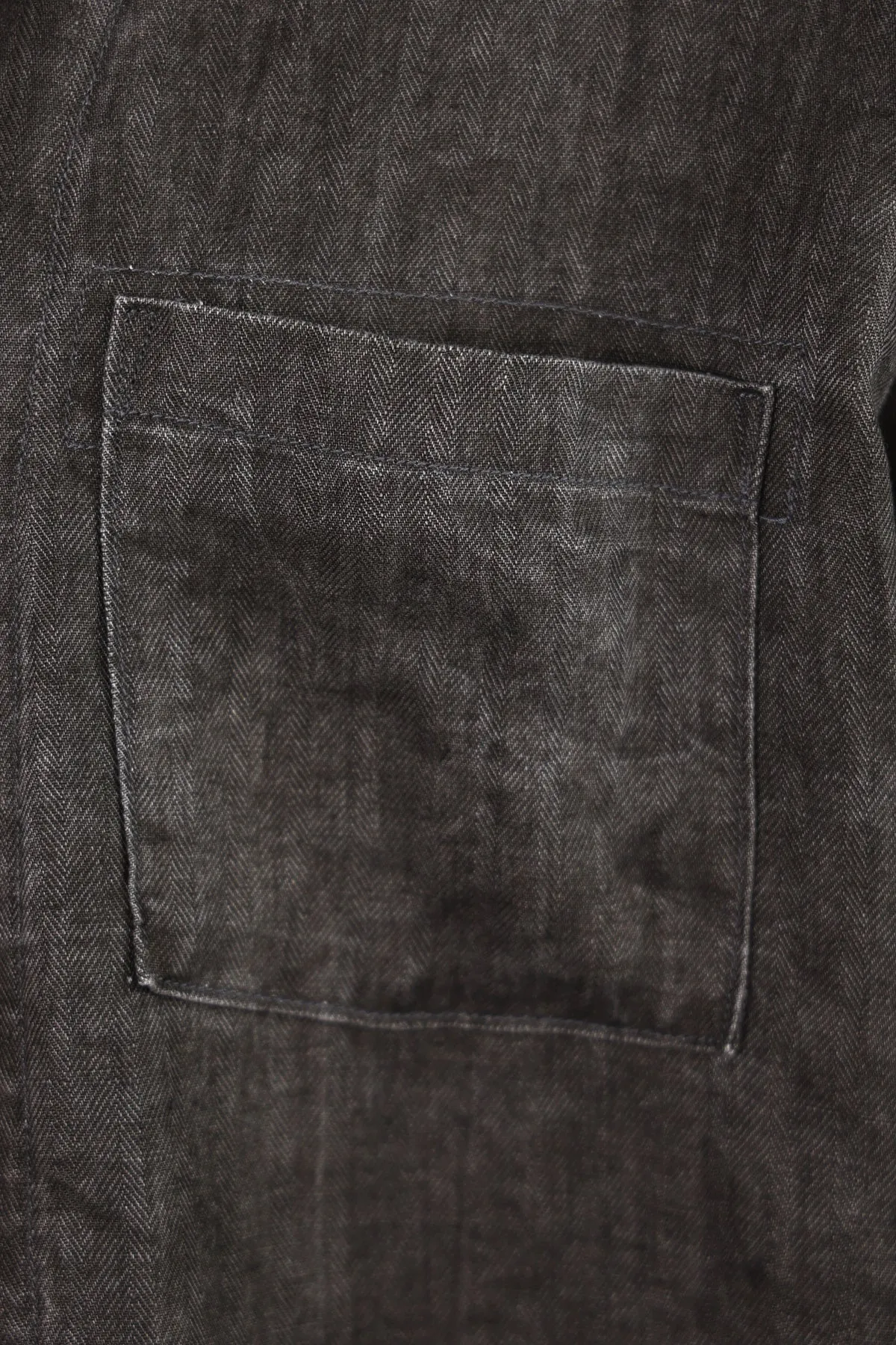 Simple Work Jacket - Sumi Dyed Linen