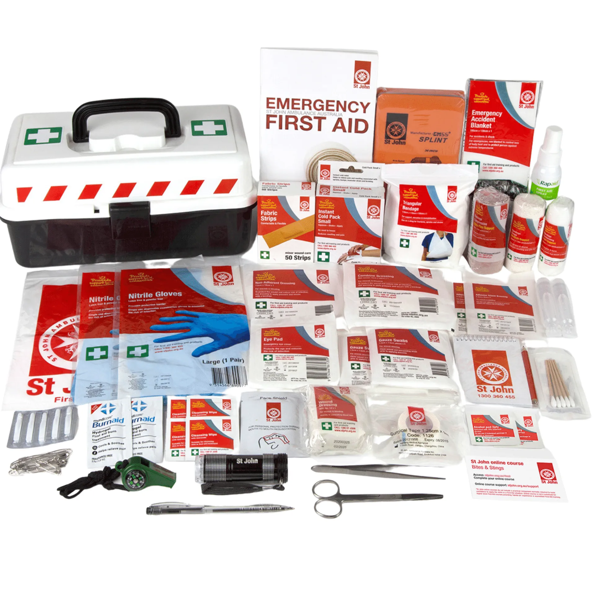 St John Ambulance First Aid Kit 4WD Camping Outdoors Portable Travel Case