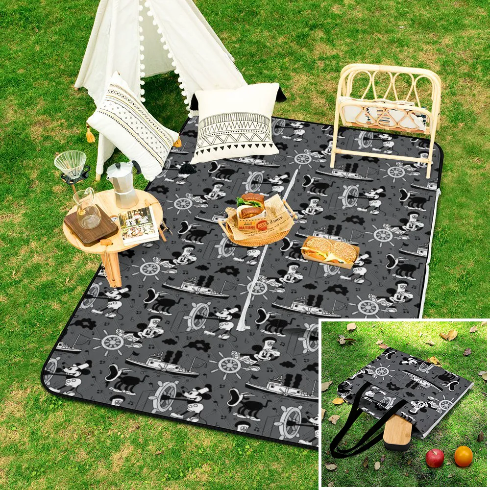 Steamboat Mickey Zipper Picnic Mat