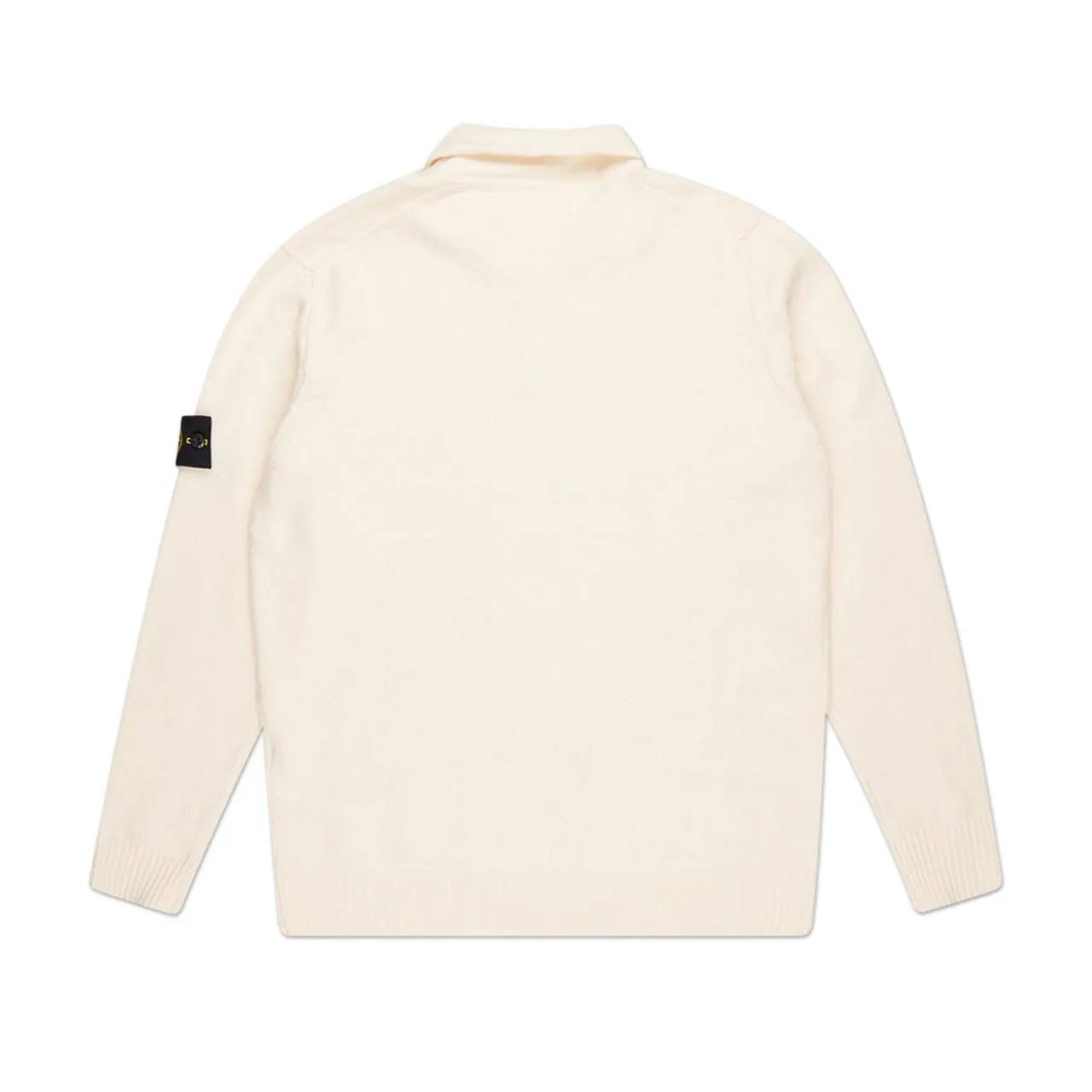 stone island gauzed longsleeve polo (cream)