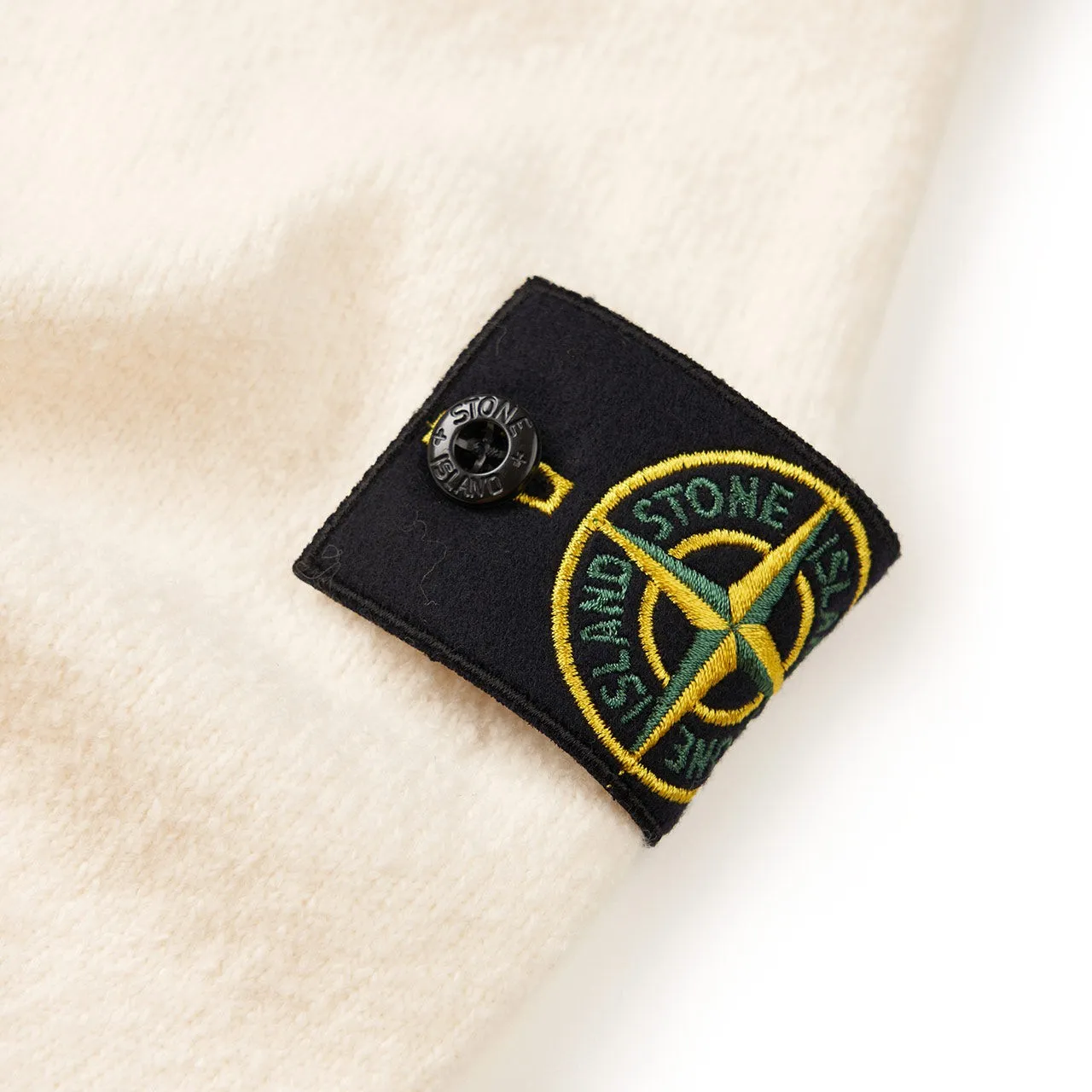 stone island gauzed longsleeve polo (cream)