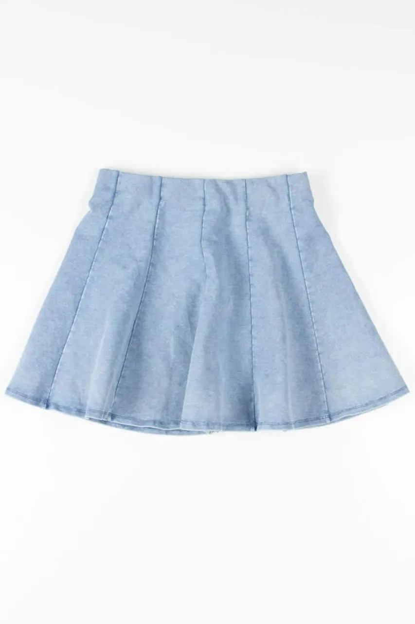 Stretch Denim Circle Skirt