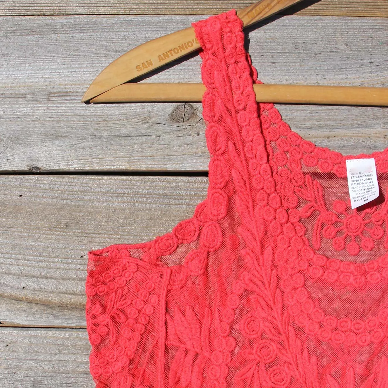 Summer Snow Lace Tank in Watermelon