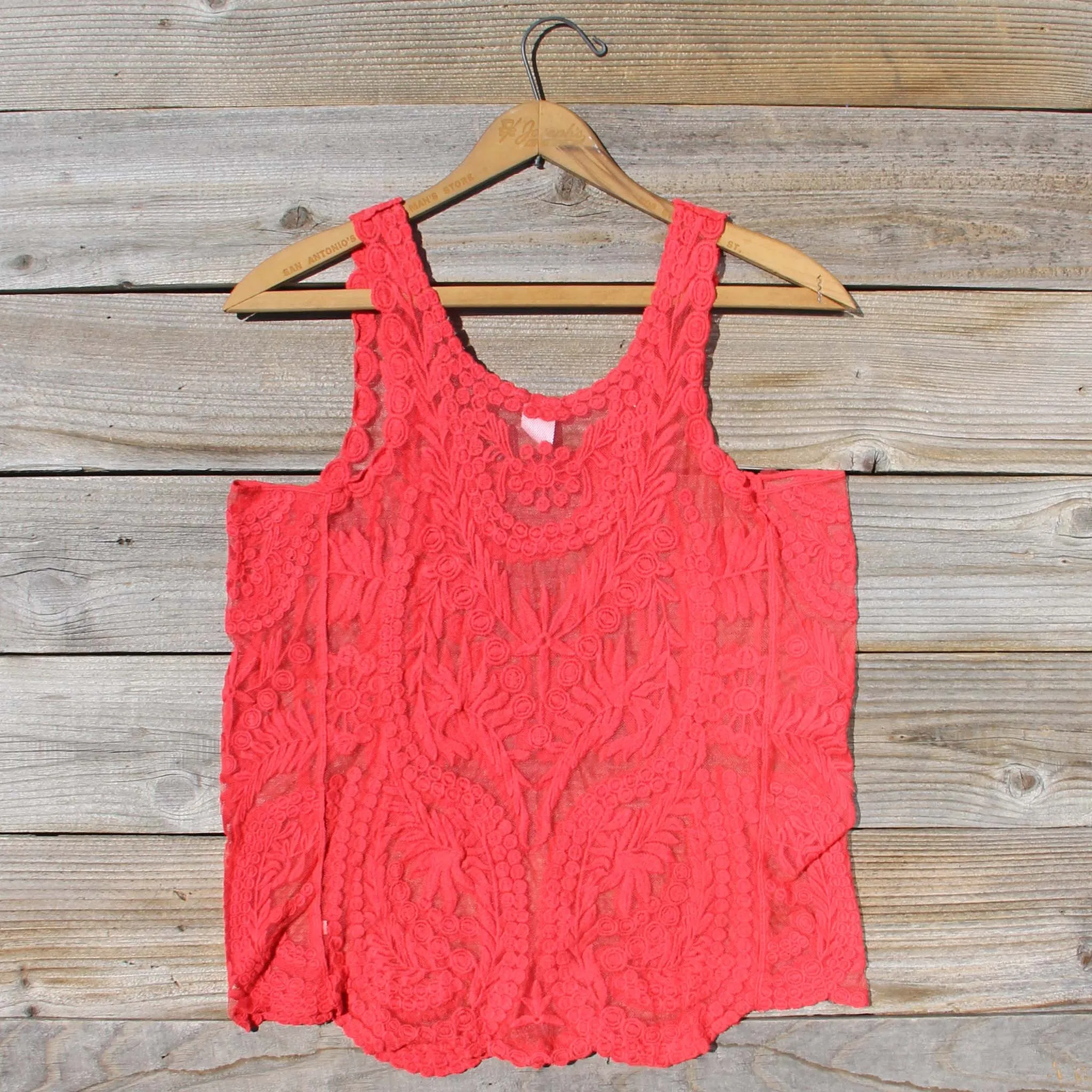 Summer Snow Lace Tank in Watermelon