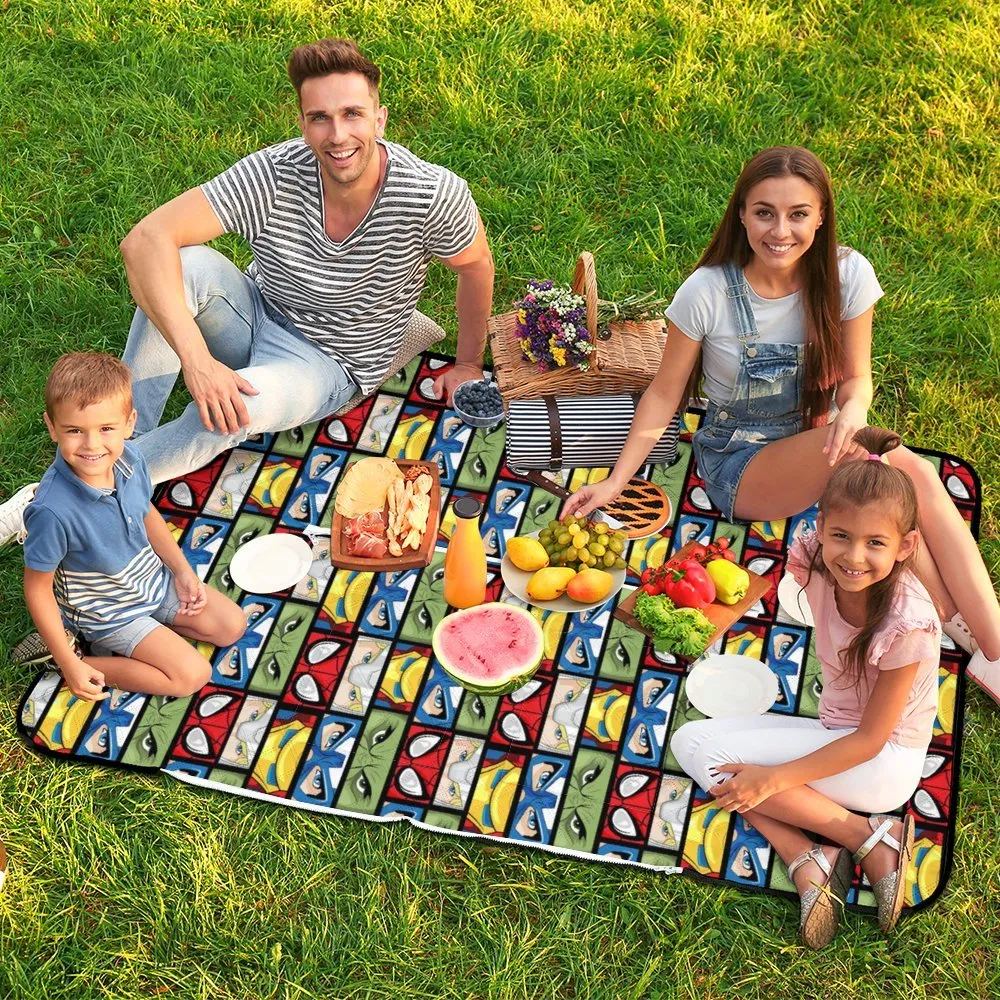 Super Heroes Eyes Zipper Picnic Mat